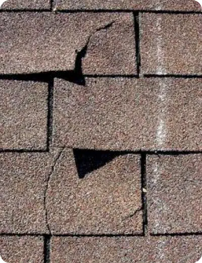broken cracked shingles bg roofing